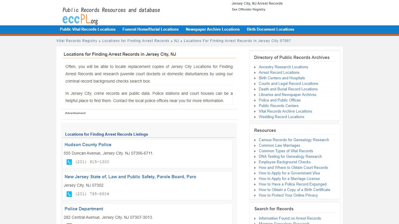 Jersey City, NJ Arrest Records - Sex Offender Registry